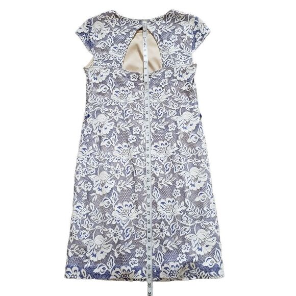 PHOEBE COUTURE Lace Dress Cutout Back Sheath Dress SIZE 6 - Picture 10 of 13